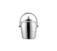 1.2L Stainless Steel Ice Bucket with Lid Double Layer Champagne for Bar Party for Wine or Champagne Bottles(Silver)
