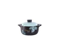 1.2L to 8.5L Ceramic Casserole Dish with Lid, Multi-Size Deep Clay Potfor Soup & Shallow Earthen Pot for Rice, Heat-Resistant Cooking Potfor Home and Restaurant,1.2L,Blue