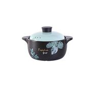 1.2L to 8.5L Ceramic Casserole Dish with Lid, Multi-Size Deep Clay Potfor Soup & Shallow Earthen Pot for Rice, Heat-Resistant Cooking Potfor Home and Restaurant,2.5L,Blue