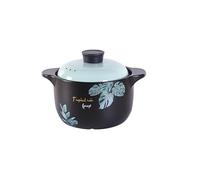 1.2L to 8.5L Ceramic Casserole Dish with Lid, Multi-Size Deep Clay Potfor Soup & Shallow Earthen Pot for Rice, Heat-Resistant Cooking Potfor Home and Restaurant,3.5LB,Blue