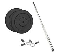 1.2m 1" Barbell and Cast Iron Weight Plate Sets Bar 2.5kg pairs