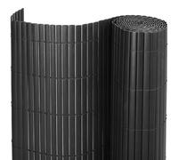 (1.2m*3m) Dark Grey PVC Fence Screen Bamboo Mat Border Panel Garden Wall Privacy Protect