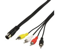 1.2m - 5 Pin DIN Plug To 4 RCA Male - Audio Adapter Phono Cable/Lead