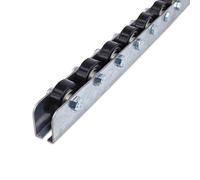 1.2m Adjustable Roller Conveyor - Zinc-Coated Steel Replacement Wheels for Efficient Material Flow Transport, Black, Heavy-Duty, Industrial Use