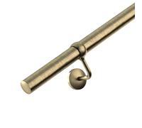 1.2m Banister Stair Handrail Kit - Antique Brass Rail & Brackets | Complete Banister Kit, 10-Year Warranty, Heavy-Duty Construction, Strong & Durable Design, Easy Maintenance, Elegant Finish