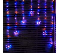 1.2m Battery Operated Snowflake Curtain Christmas Lights with 147 Rainbow LEDs Samuel Alexander Multi One Size