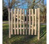 1.2m Chestnut Picket Garden Gate with Hinges Woven Wood Natural One Size