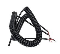 1.2m Coiled Mains Flex Curly Spring Cord Retractable