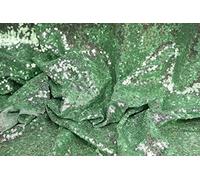 1/2m | Mint Green - Sequin Mesh Net Fabric With Sewn On 3mm Sequins Throughout The Fabric Sparkling Fabric Shiny Material Wedding Backdrop Costumes Dancewear Tabletop Glamorous Bling 2 Way Stretch