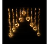 Premier Heart Shape V Curtain 303 Warm White LED 1.2m - LV213454WW