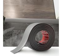 1.2M PVC Floor Transition Strip Laminate Floor Cover Strips Self Adhesive PVC Floor Door Divider Strip Flat Laminate Profile Flooring Edge Trim Joining Strip Door Bar(4cm,Grey Wood Grain)