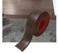 1.2M PVC Floor Transition Strip Laminate Floor Cover Strips Self Adhesive PVC Floor Door Divider Strip Flat Laminate Profile Flooring Edge Trim Joining Strip Door Bar(4cm,Brown Wood Grain)