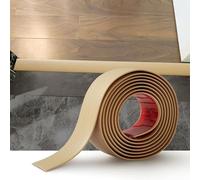 1.2M PVC Floor Transition Strip Laminate Floor Cover Strips Self Adhesive PVC Floor Door Divider Strip Flat Laminate Profile Flooring Edge Trim Joining Strip Door Bar(4cm,Beige Wood Grain)