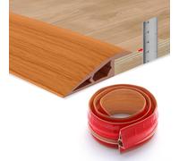 1.2M Self-Adhesive Floor Transition Strips Carpet Trim Strong Adhesive, Ideal for Carpet, Laminate, and Tile Thresholds, Doorways, and Edging (15mm,Yellow Wood Grain)