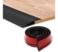 1.2M Self-Adhesive Floor Transition Strips Carpet Trim Strong Adhesive, Ideal for Carpet, Laminate, and Tile Thresholds, Doorways, and Edging (Supports 7-10mm Height Difference, Black)