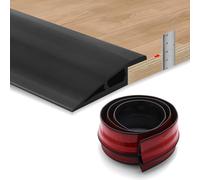 1.2M Self-Adhesive Floor Transition Strips Carpet Trim Strong Adhesive, Ideal for Carpet, Laminate, and Tile Thresholds, Doorways, and Edging (Supports 17-20mm Height Difference, Black)