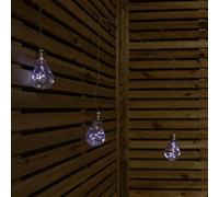 1.2m Set of 5 Battery Operated Light up Edison Style Bulbs with 40 Cool White LEDs