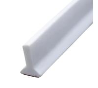 1.2M T Silicone Shower Threshold Water Barrier,Wet Room Bathroom Floor Beading,Shower Tray Sealing Strip,Tile Edge Caulk Trim for Bathroom Bathtub,Countertop,Kitchen (White)