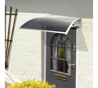 Greenhurst 1.2m Tinted Door Canopy One Size White