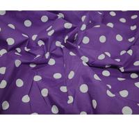 1/2m | WHITE BIG SPOTS ON PURPLE POLYCOTTON POPLIN FABRIC POLKA DOT **FREE UK POST** 2cm SPOTS JAPANESE QKT 4000 POLY COTTON MATERIAL WHITE PURPLE COLOUR COLOR DRESSMAKING SHIRTS CLOTHES CRAFTS LILAC LAVENDER WITH WHITE SPOTS SOLD BY 1/2 METRE