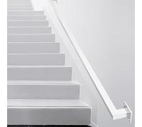 1.2m White Square Stair Railing Anti Slip Safety Kit for Home Hallway Loft Terrace Support Bar Easy Installation Durable and Stylish