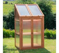 1.2m x 0.69m Small Natural Wooden Mini Greenhouse Cold Frame