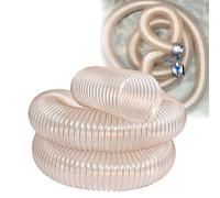 1.2MM Flexible Clear Pu Dust Collection Hose with Carbon Steel Wire, 1M Length PVC Fume Extraction for Industrial Extractors & Vacuum Systems(100mm)