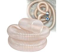 1.2Mm Flexible Clear Pu Dust Collection Hose with Carbon Steel Wire - 1M Length PVC Fume Extraction for Industrial Extractors & Vacuum Systems(Inner Diameter 180mm*0.63mm)