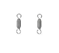 1.2mm Wire Diameter, 10mm OD, 52mm Length, 2Pcs 304 Stainless Steel Double Hook Extension Tension Springs For DIY, Hardware, Home Appliance, Industrial Repair