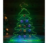 1.2mx85cm Light up Standing Christmas Tree with 385 Multi-Coloured LEDs Samuel Alexander Multi One Size