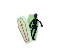 1/2Packs Tiny Dollhouse Casket Boxes, Halloween Goodie Coffin Boxes, Coffin Joke Instruments, Miniature Model, Spooky Decor