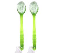 1/2Pc Long Handle Bath Brush Soft Hair | Back Ball Bathroom Body Brushes Mud Scrubber Shower Massage(Green-2pcs)