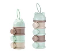 1/2PC Milk Powder Dispenser Formula - 3/4 Layers Formula Milk Storage Container | 270ml/Layer Non-Spill Stackable B-aby Snack Storage Container | Feeding Travel Snack Storage Container