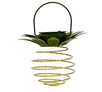 1-2Pc Solar Powered LED Pineapple Spiral Lantern String Wire Lights Garden Outdoor (1 Pack,24 LEDs)