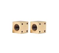 1/2Pc T5 T6 T8 T10 T12 Brass Square Nut Trapezoidal Screw Rod High Precision Self-Lubricating Drive Parts for 3D Printer Z-Axis(1Pc Square Right,T16 Lead3mm)