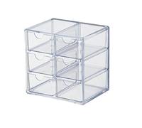 1/2pc Transparent Acrylic Storage Box 6-Grid Drawer Cosmetic Rack Lipstick Display Cabinet Jewelry Organizer