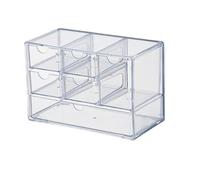 1/2pc Transparent Acrylic Storage Box 6-Grid Drawer Cosmetic Rack Lipstick Display Cabinet Jewelry Organizer