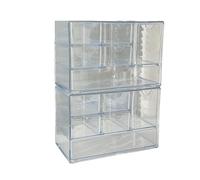 1/2pc Transparent Acrylic Storage Box 6-Grid Drawer Cosmetic Rack Lipstick Display Cabinet Jewelry Organizer