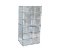 1/2pc Transparent Acrylic Storage Box 6-Grid Drawer Cosmetic Rack Lipstick Display Cabinet Jewelry Organizer