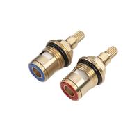 1/2pc Universal Replacement Tap Valves Cartridge Inner Faucet Valve for Bathroom, Clockwise or Anti-clockwise Tap Cartridge Replacement(2pc Set)