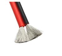 1/2pcs 1/2/5/8/10/20/50m Silicone Cable AWG 24 22 20 Red Black Car BatteryCopper Wire(2 Pin Black-Red,1m 20AWG)