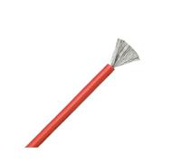 1/2pcs 1/2m Flexible Silicone Wire 24 22 20 18 16 14 12 10 8AWG Electric Tin-plated Copper Cable(Red Cable 2m,22 AWG)