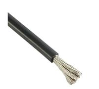 1/2pcs 1/3/5/10/20m Silicone Cables Red Black 12 10 8 6 AWG Electrical Wires For Solar Panel Car Battery(Black,8AWG 10m)
