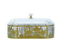 1~2pcs 18 * 9cm Ramadan Tray, Ramadan Decorations for Home, Ramadan Plates, Eid Mubarak Plates with Lid, Ramadan Cookie Candy Food Storage Container, for Eid Party Supplies (1 pc)