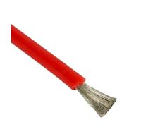 1/2pcs 2/3/5/10/20/30/50m Tinned Copper Soft Silicone Wire Red Black Battery Cable 26 24 22 Awg For Solar Panel Car(Red 24 AWG,20m)