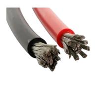 1/2pcs 2/3/5/10/20/30/50m Tinned Copper Soft Silicone Wire Red Black Battery Cable 8 6 4 Awg For Solar Panel Car(Red black 6 AWG,50m)