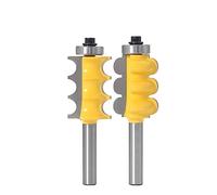 1/2pcs 8mm Shank Triple Bead Triple Flute Large Molding Router Bits Set Line Knife Woodworking Cutter(2PCS)