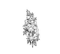 1/2pcs Arm Flower Simulation Temporary Tattoo Stickers For Men And Women, Semi Permanent, Waterproof, Lasting For 2 Weeks, Fake Tattoos(2pcs)