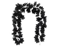 1/2pcs Artificial Black Rattan Maple Leaf Vine 180cm Wall Hanging Vines Rose Indoor Garland Fake Flowers for Weddings Home Kitchen Garden Office Wall Decor(1PC)