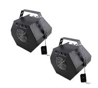 1/2pcs Automatic Bubble Blower Portable Bubble Maker Mini Single Wheel Bubble Machine for Stage and Wedding And with Remote Control For Wedding Celebration(2pcs)